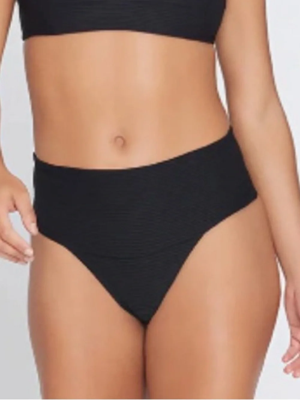 L*Space Eco Repreve Desi High Banded Waist Ribbed Bikini Swim Bottom NWT Size XS